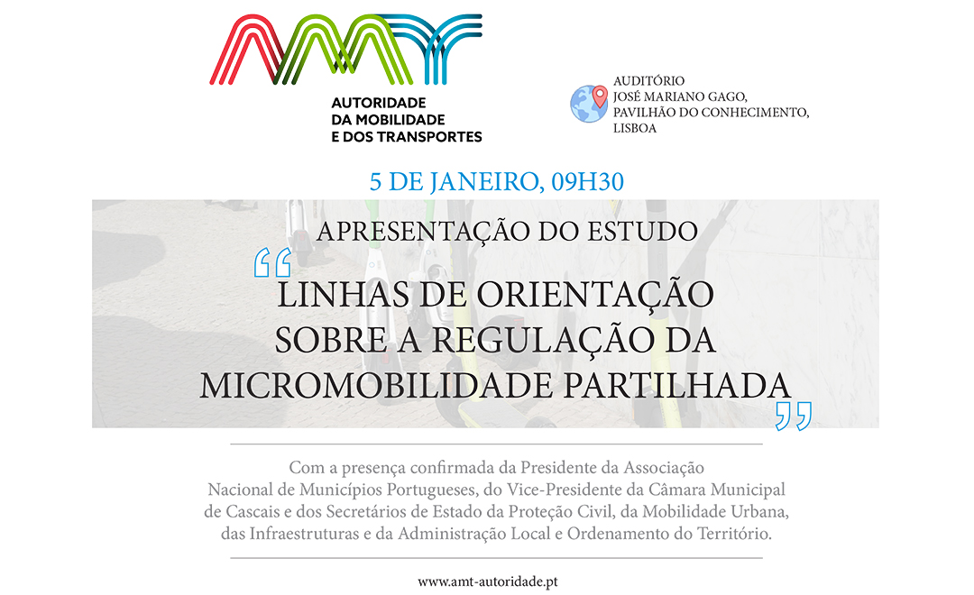 APRESENTAÇÃO DO ESTUDO “LINHAS DE ORIENTAÇÃO SOBRE REGULAÇÃO DA MICROMOBILIDADE PARTILHADA