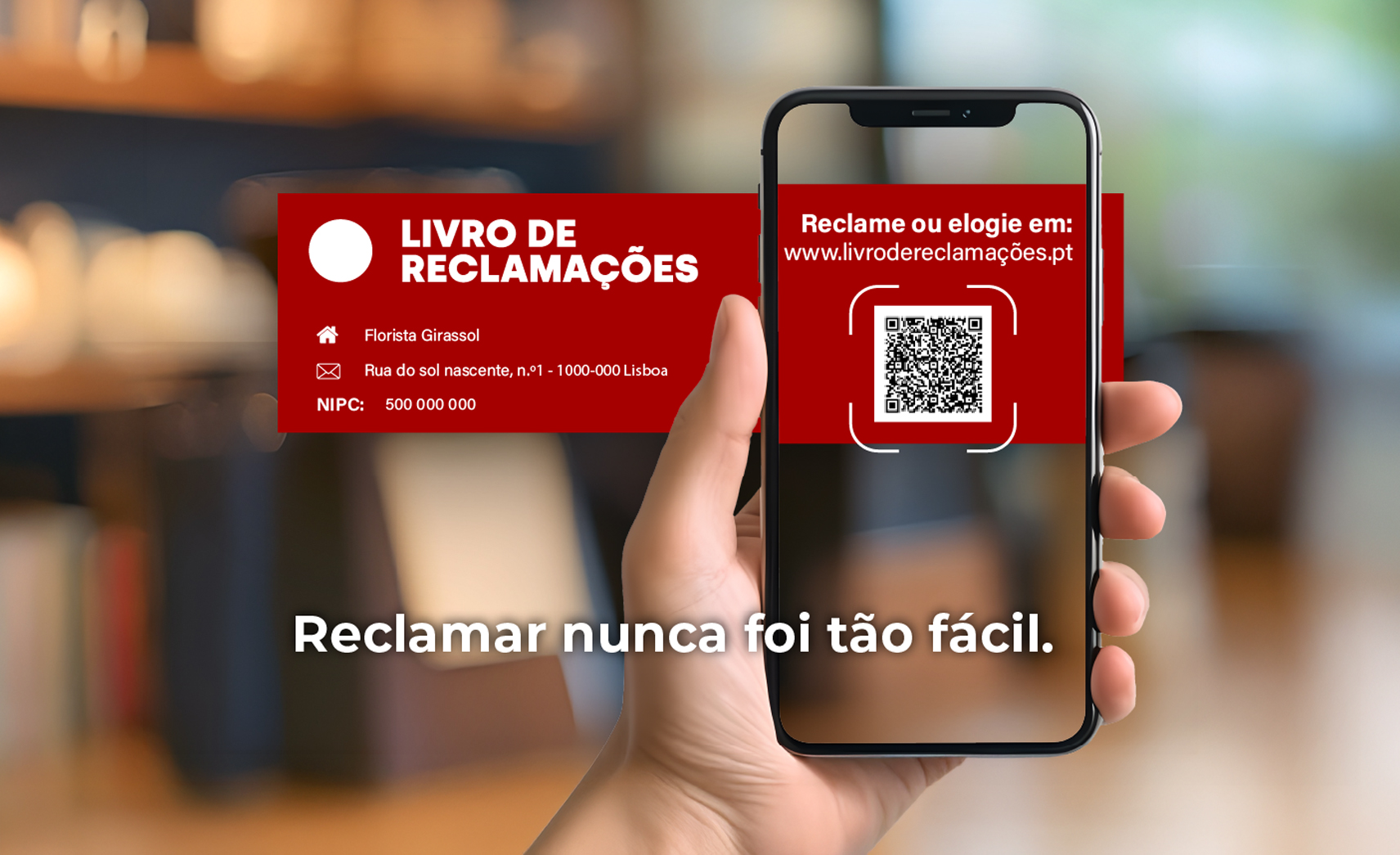 Sessão de esclarecimento QRCode - Livro de Reclamações